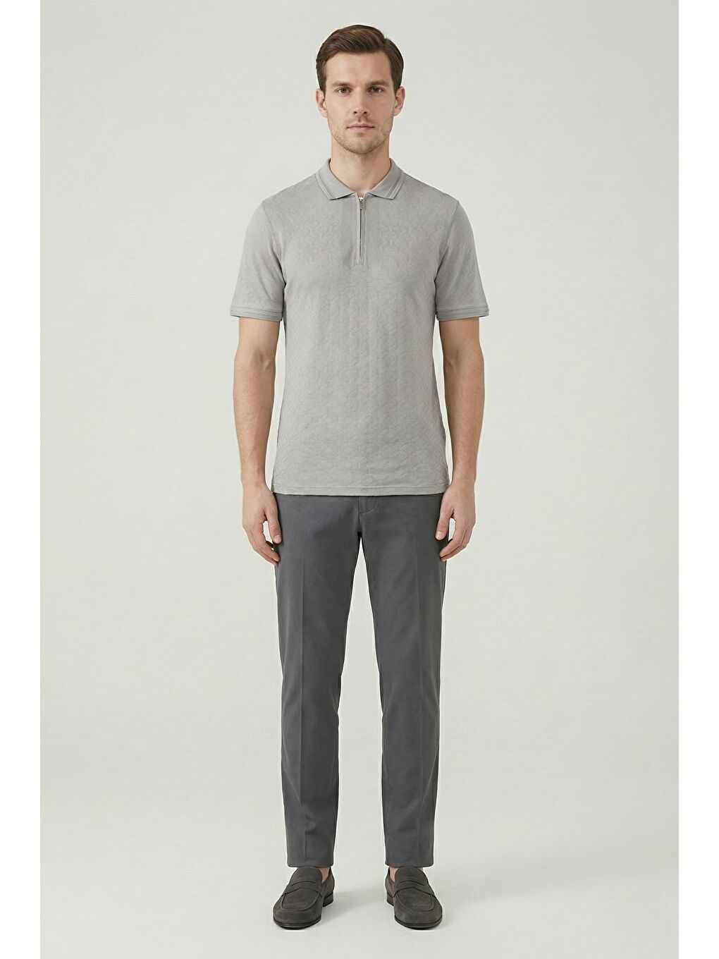 Giotelli Koyu Bej %100 Pamuk Erkek T-Shirt-1