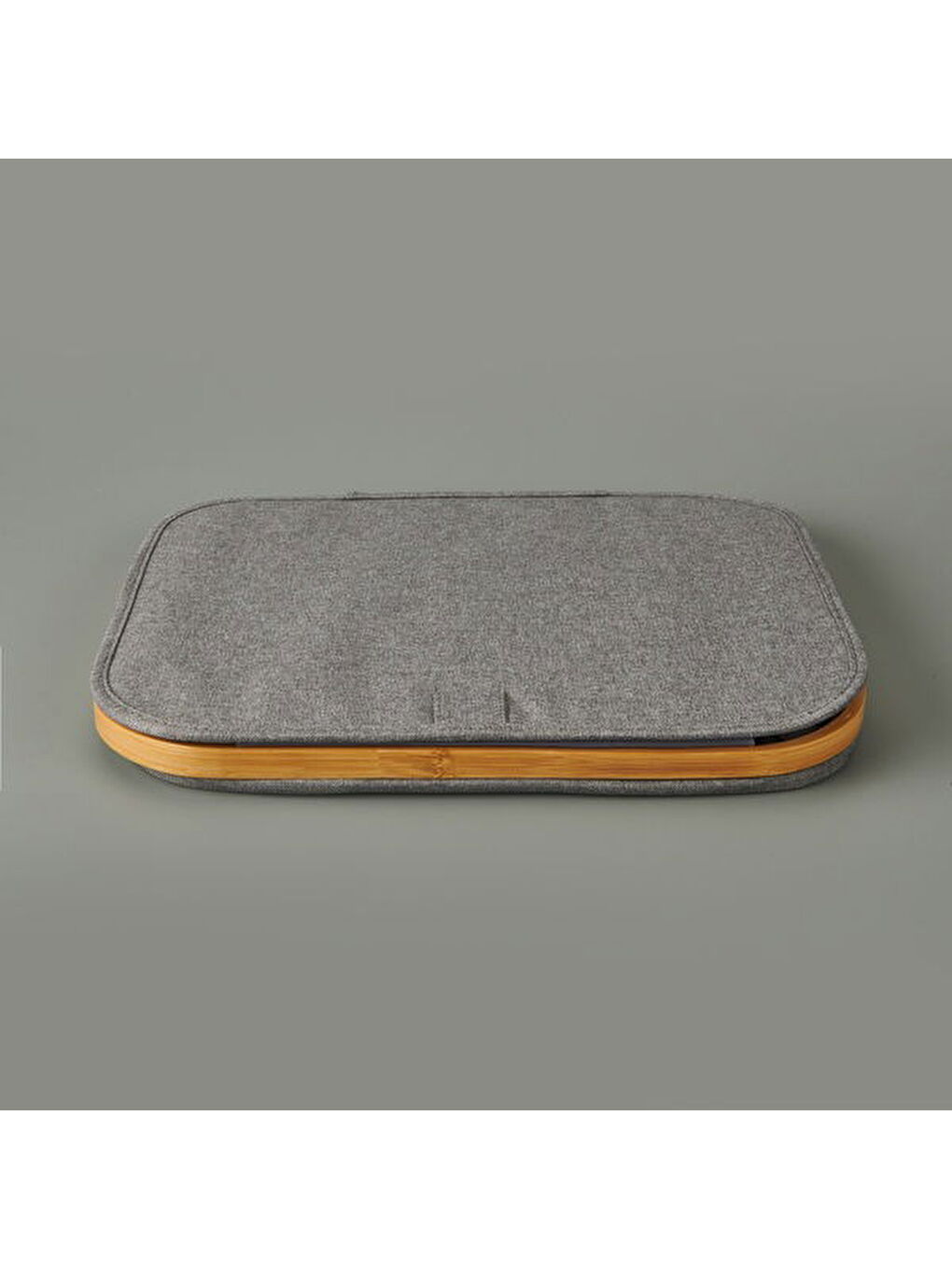 Kapaklı Katlanabilir Dikdörtgen Çamaşır Sepeti - Gri - 80 lt-2