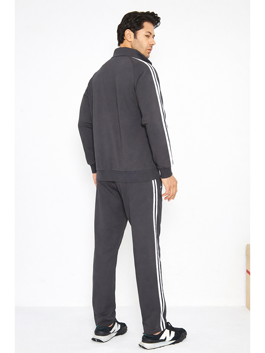 Gri Erkek Pamuklu Eşofman Takımı Füme 201550-F-4