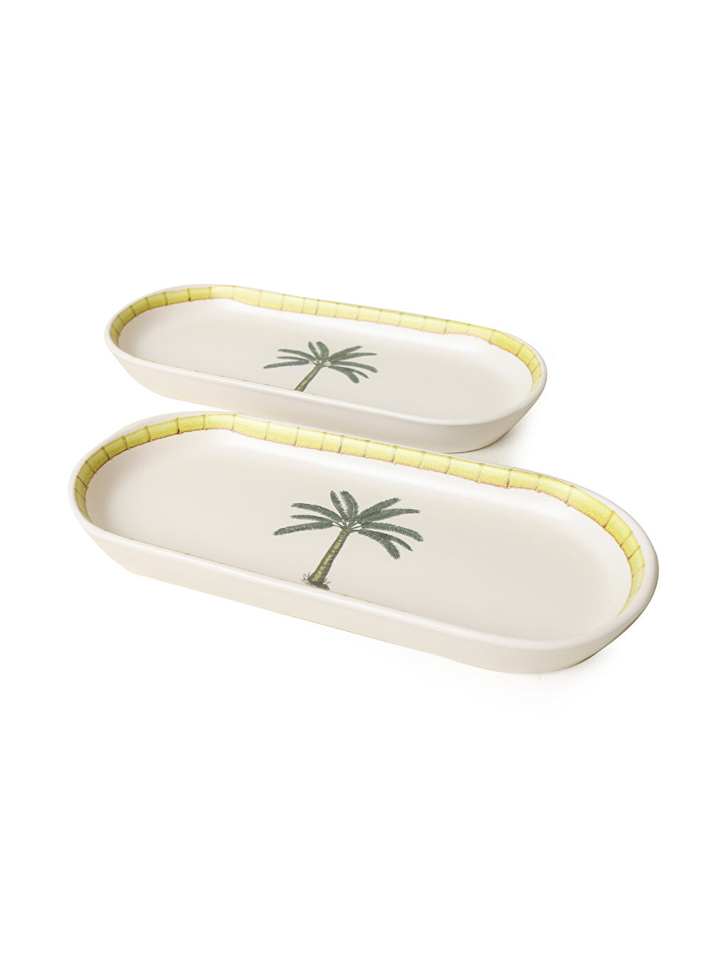 Karışık Palmiye Noyan Kayık Tabak 26 cm 2 Adet-5