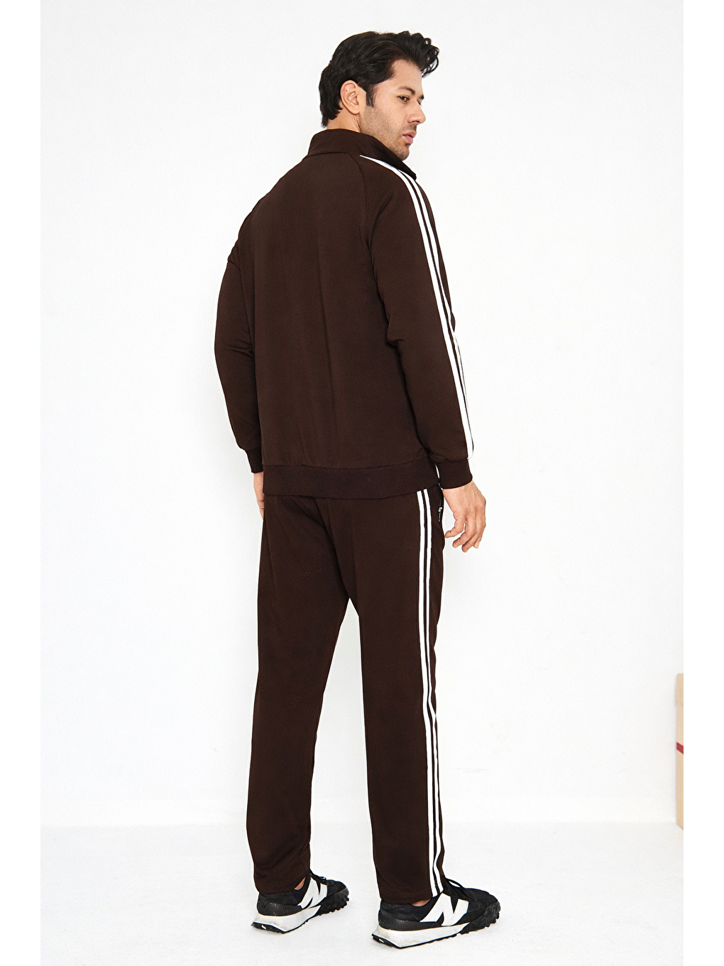 Kahverengi Erkek Pamuklu Eşofman Takımı Kahve 201550-Ka-4