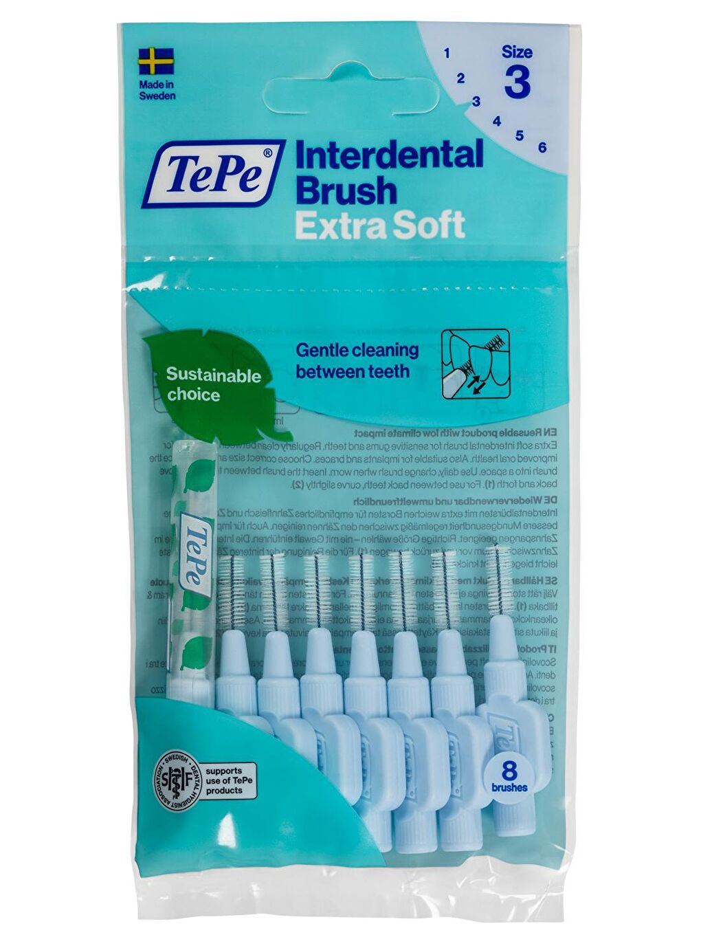 Tepe Renksiz Interdental Brush Extra X Soft Arayüz Fırçası 0.6 mm Mavi 8 li