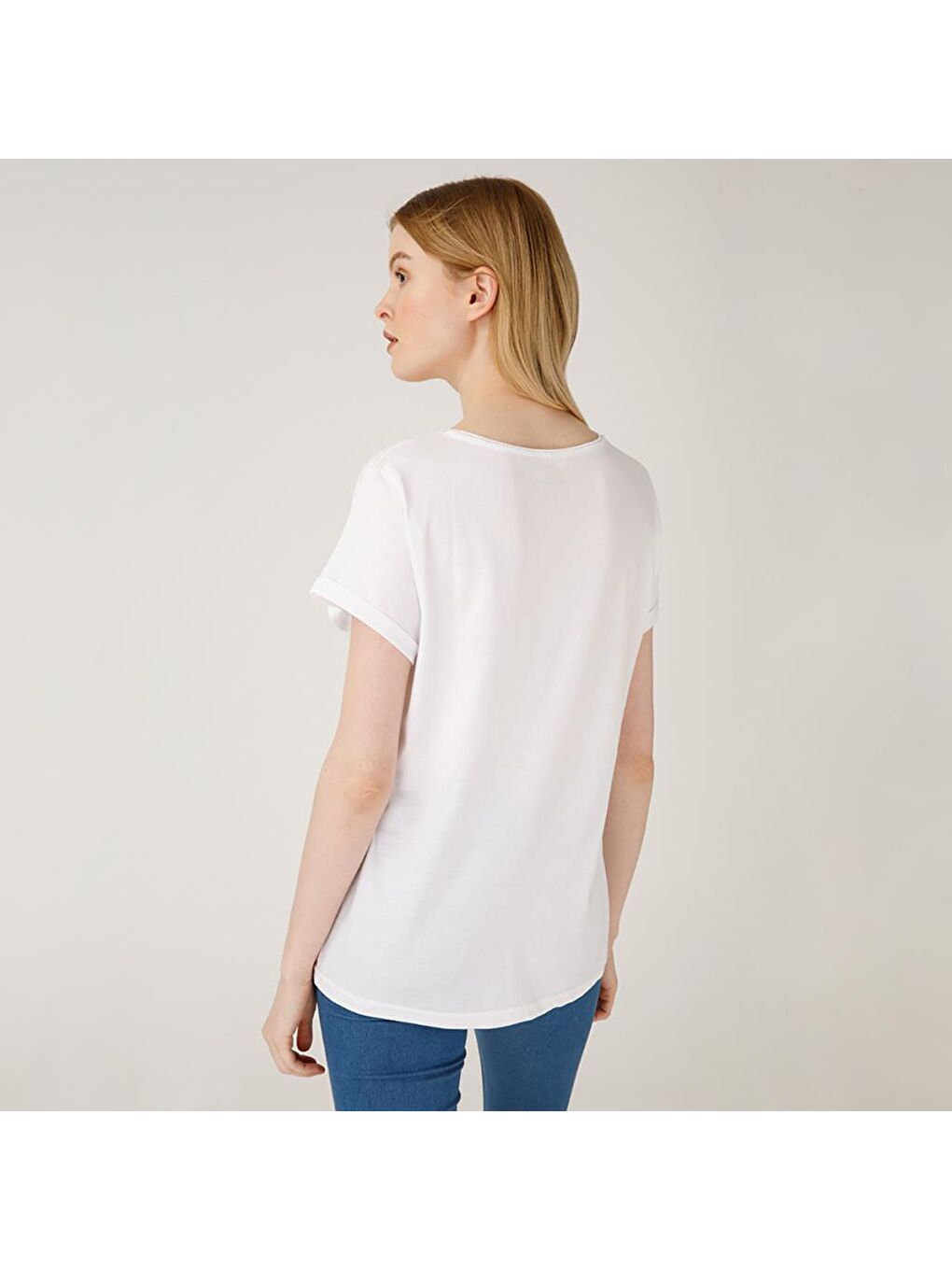 Yeşil Yengeç Beyaz Kadın T-Shirt-3