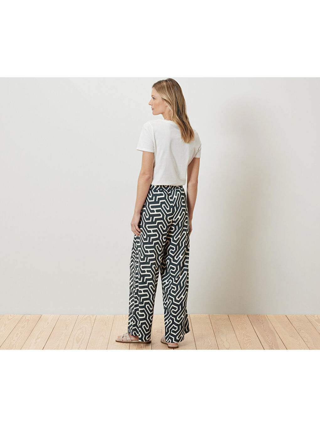 Siyah Kadın Pantolon, Rahat-1