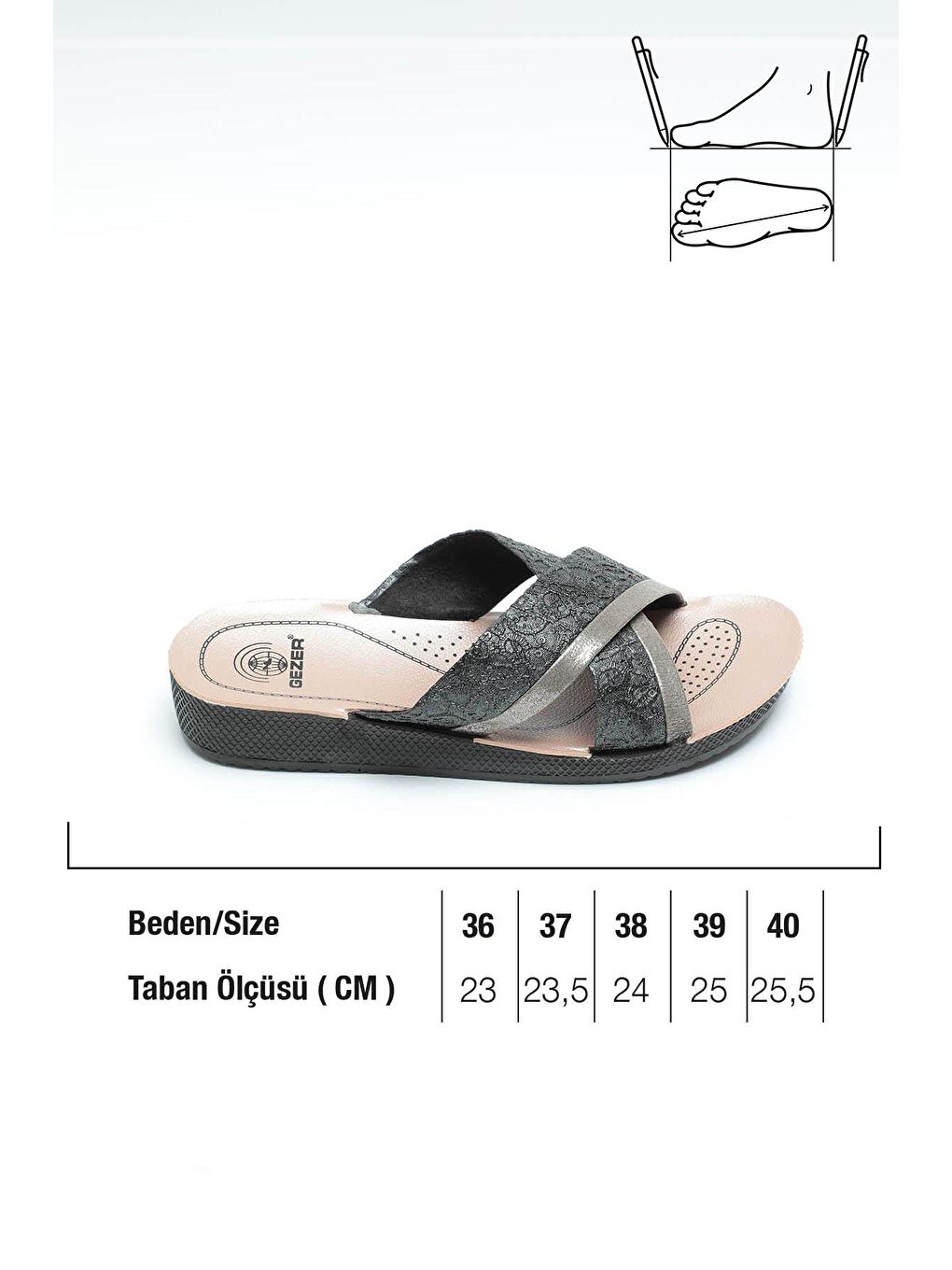 Siyah Yazlık Kadın Terlik-1