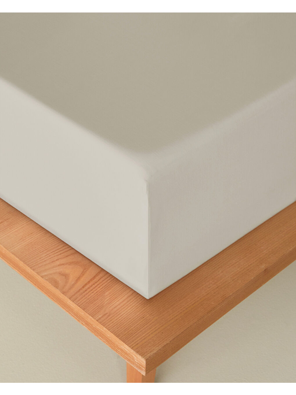 Ekru Novella Premium Soft Pamuk Tek Kişilik Plus Lastikli Çarşaf 120x200 cm Krem-2