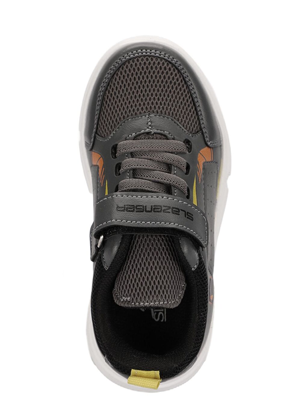 KEPA IN Erkek Çocuk Cırt Cırtlı Koyu Gri / Sarı Sneaker-4