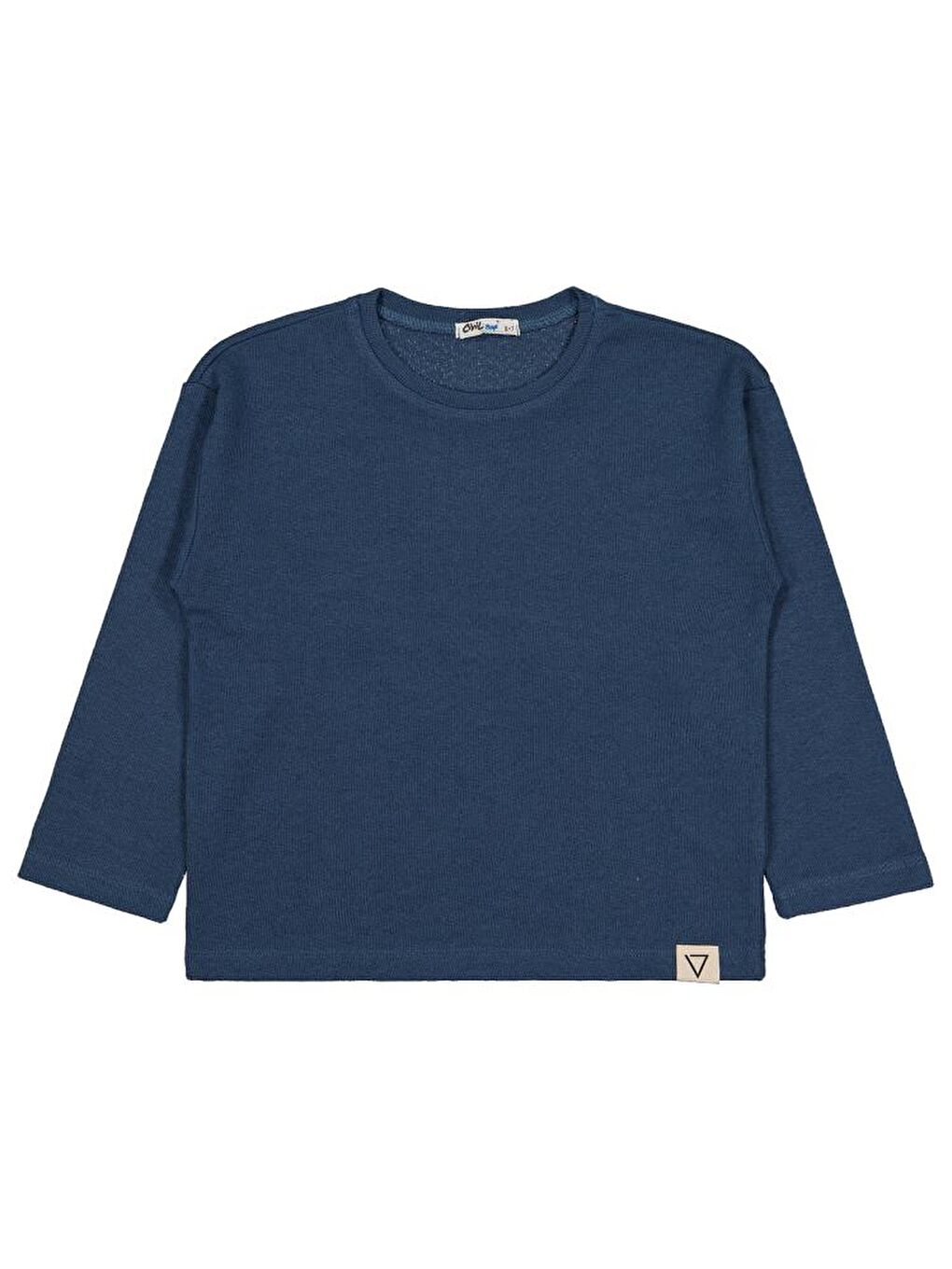 İndigo Boys Jakarlı Basic 10-13 Yaş Sweatshirt - Mavi12-13 Yaş