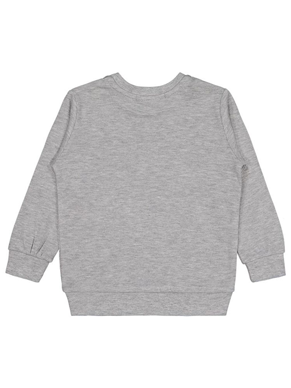 Girls Düz 2-5 Yaş Sweatshirt - Gri 4-5 Yaş-1