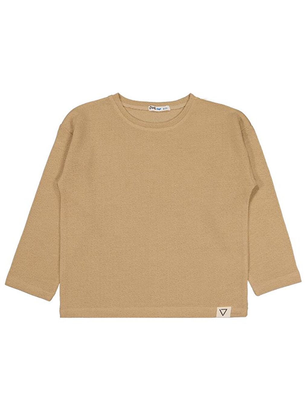 Boys Jakarlı Basic 10-13 Yaş Sweatshirt - Bej11-12 Yaş