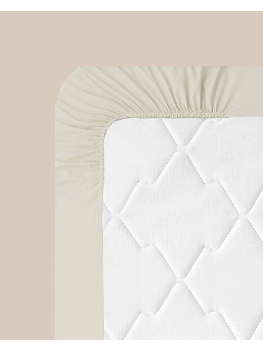Ekru Novella Premium Soft Pamuk Tek Kişilik Plus Lastikli Çarşaf 120x200 cm Krem-6