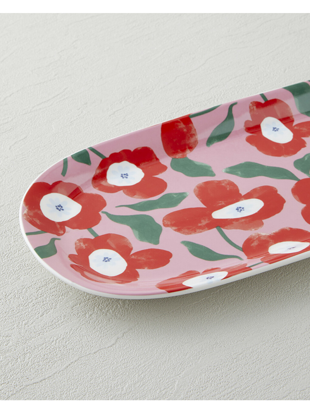 Beyaz Bright Parade New Bone China Kayık Tabak 15x33 Cm Renkli-2