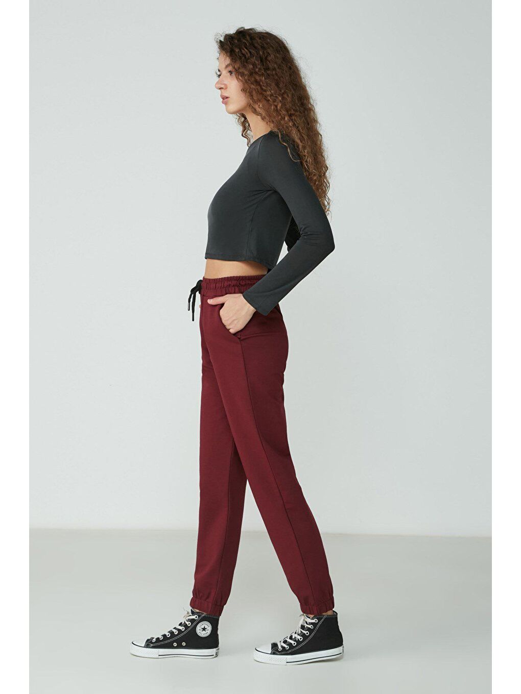 C&City Bordo Basic Jogger Eşofman Altı 734 Bordo - 2