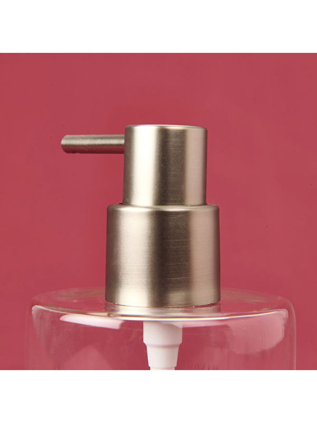 Renksiz Yuvarlak Borosilikat Cam Sıvı Sabunluk - Şeffaf / Gri-2