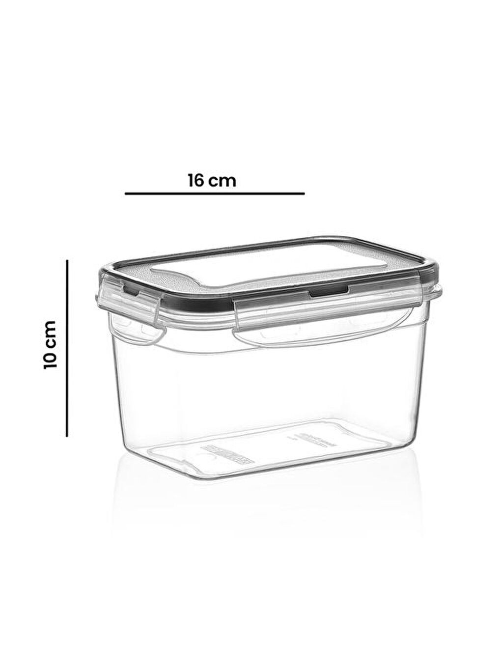 Renksiz Fresh Box Dikdörtgen Izgaralı Saklama Kabı - 1300 ml-1