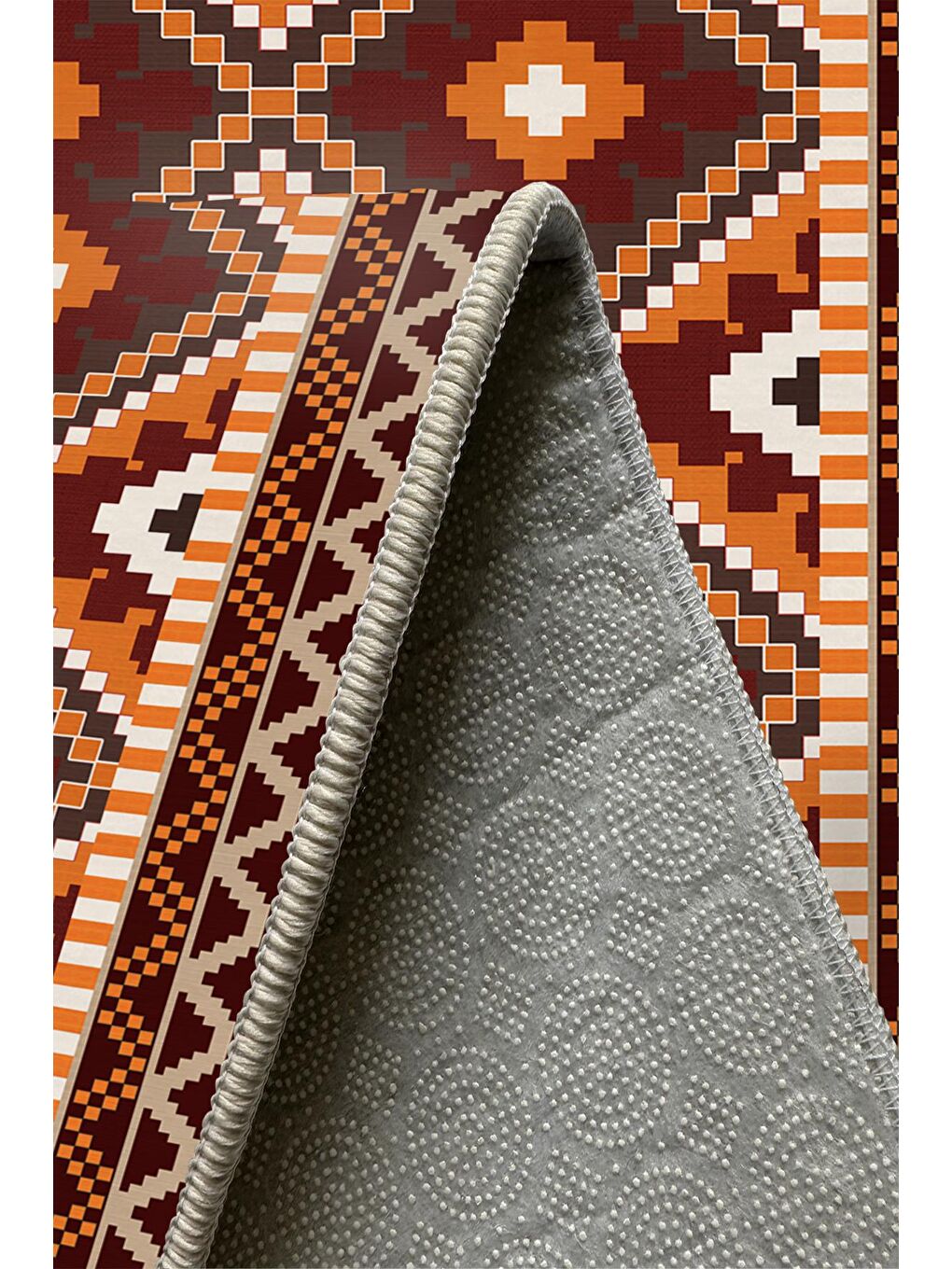 Bordo Özel Tasarım, Kaymaz Taban, İnce, Yıkanabilir, Modern Halı WOOKECE1460 160x230-5