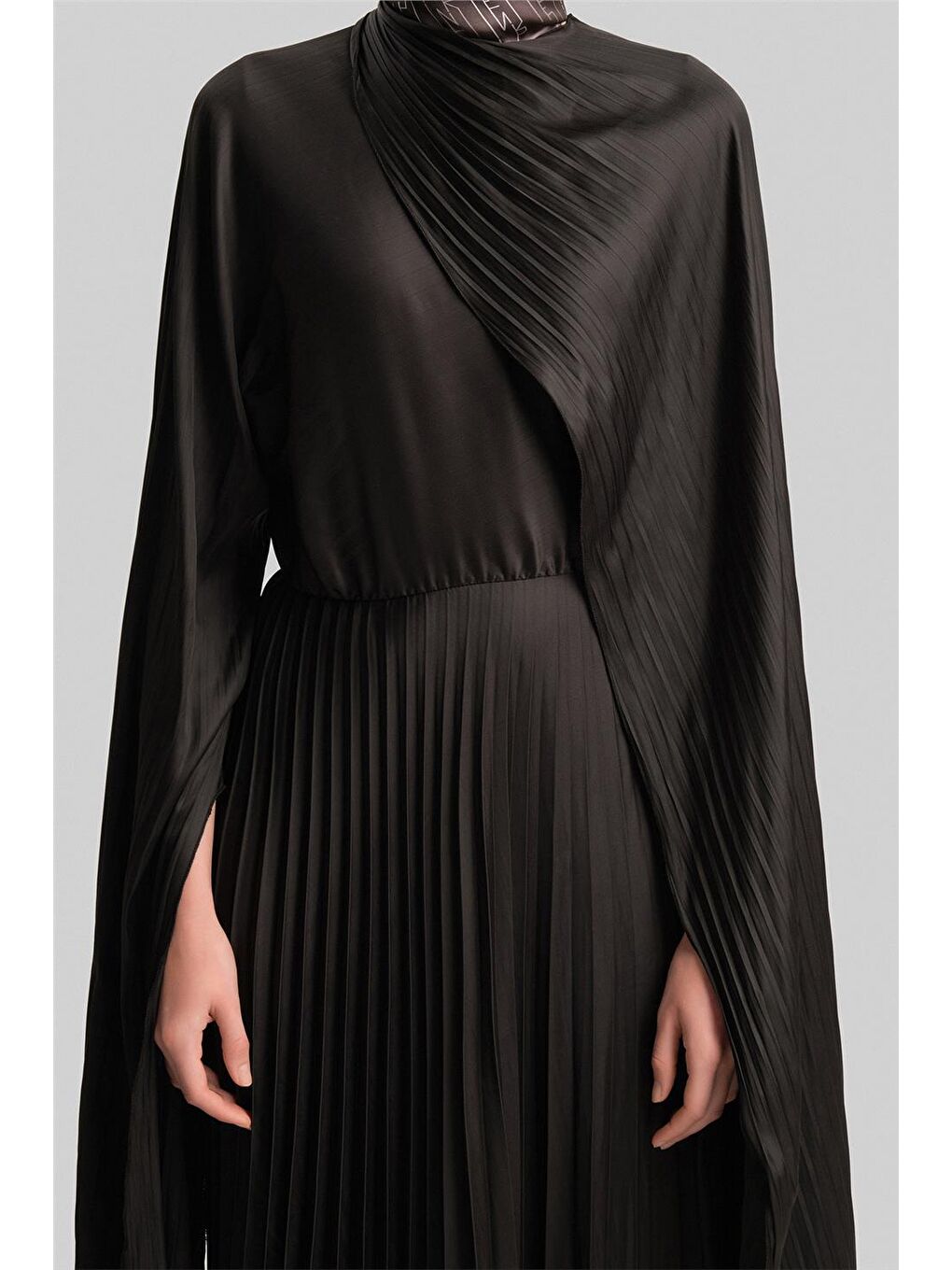 Piliseli Elbise 24Y9842 Siyah-4