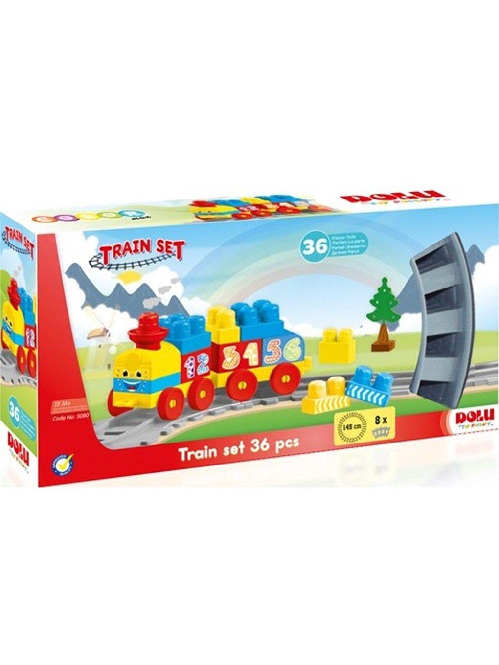 Dolu Renksiz Tren Set 36 Parça 5080