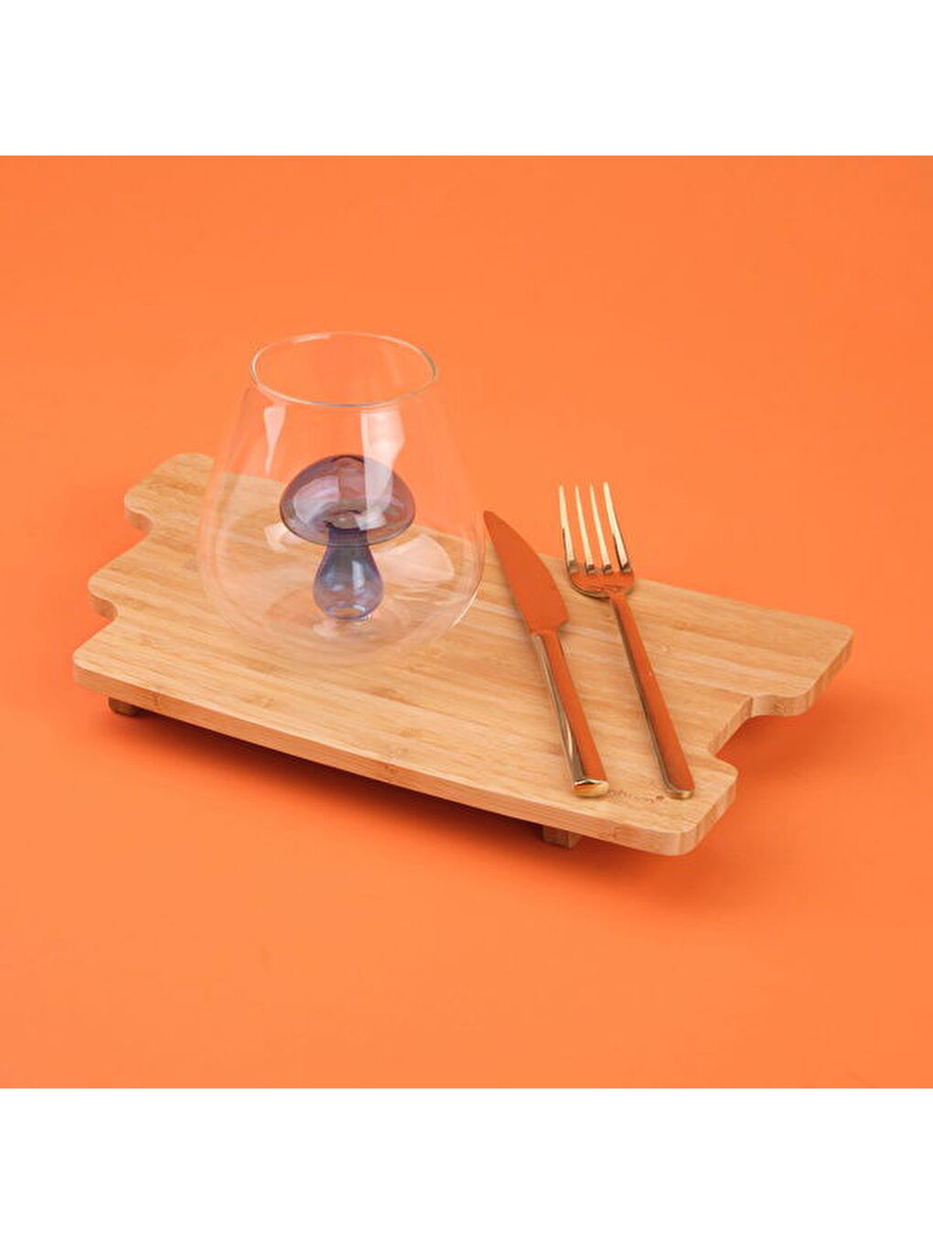 Renksiz Kitchen Figürlü Borosilikat Cam Meşrubat Bardağı - Şeffaf / Mavi - 360 ml-1