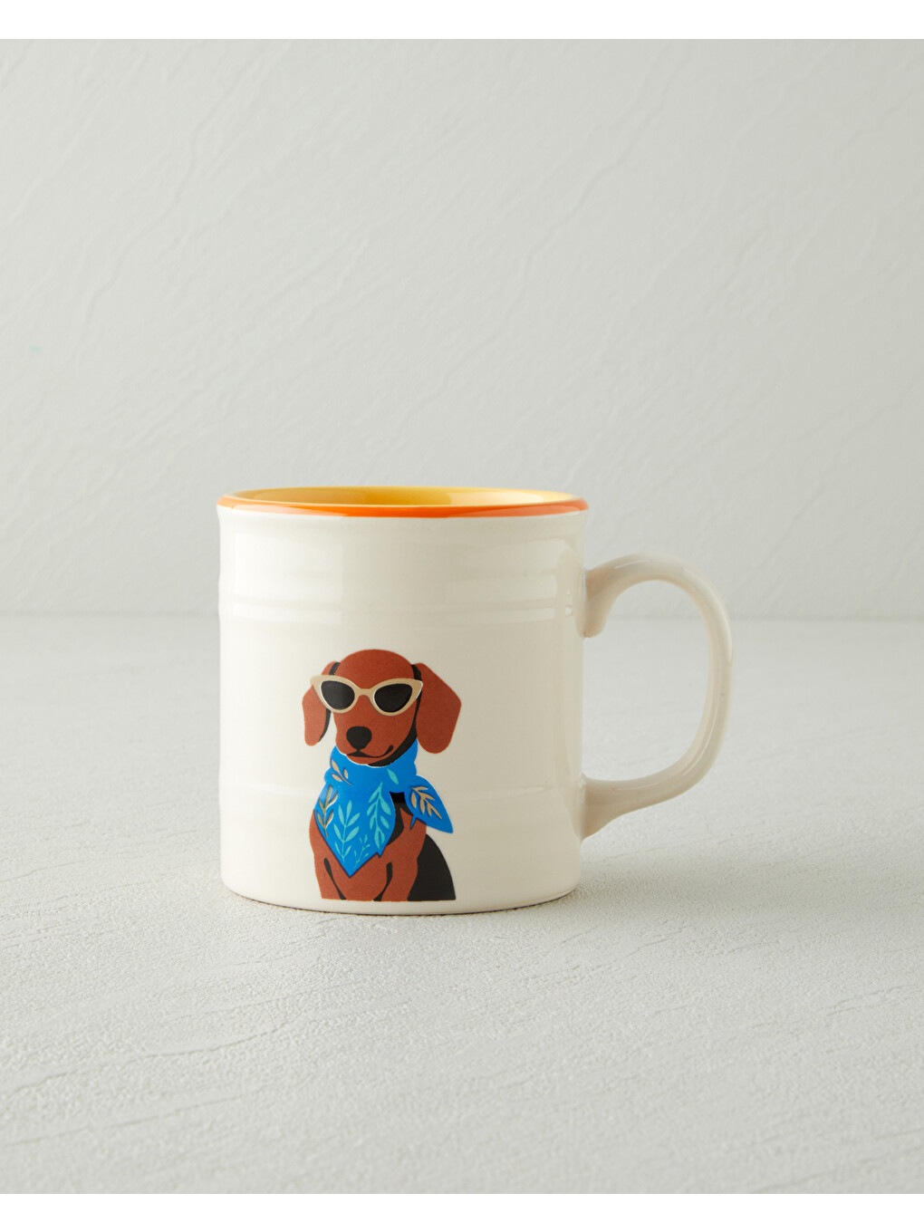 Beyaz Sunny Dog Seramik Kupa 345 Ml Renkli