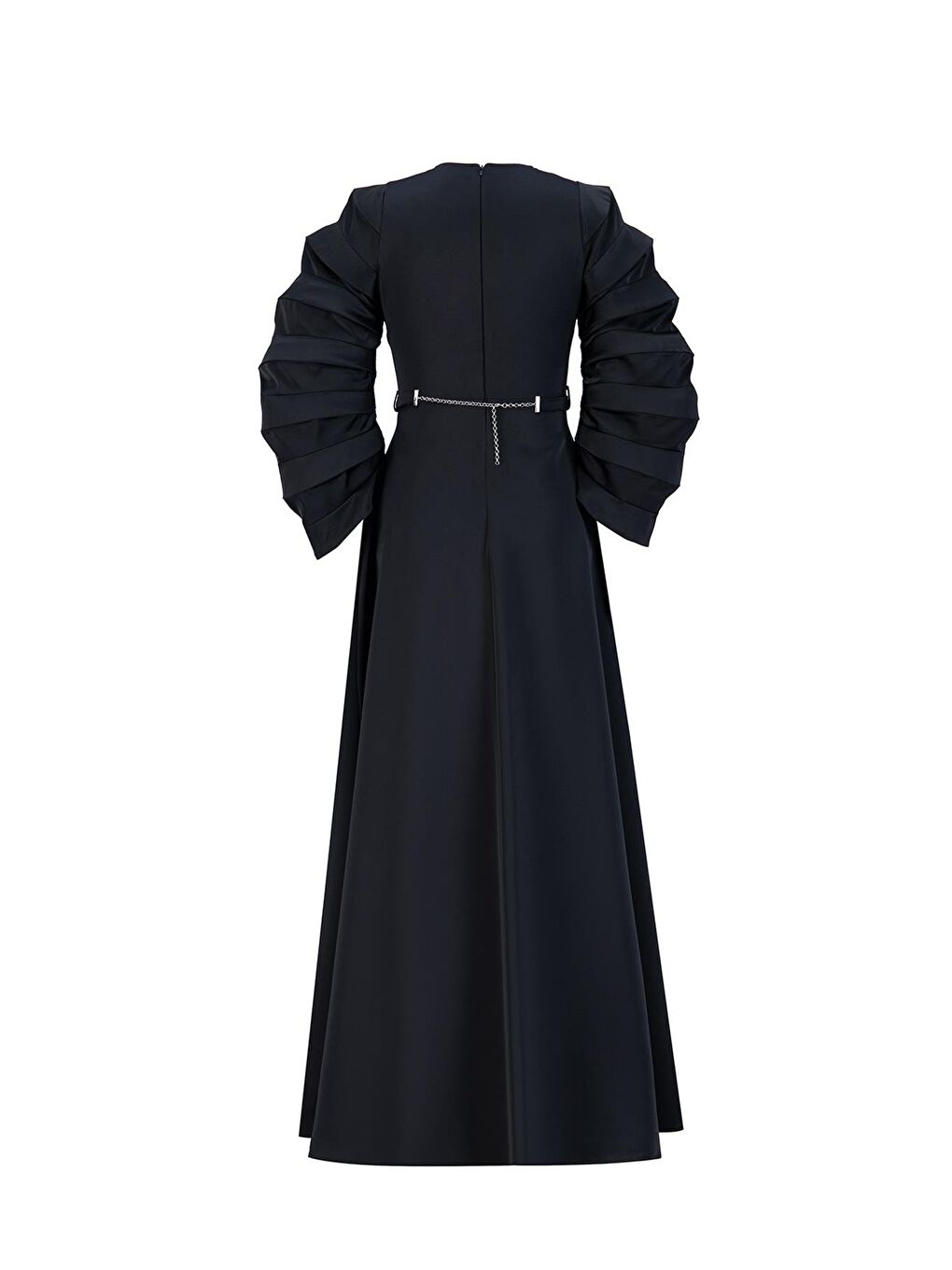 Akordiyon Kollu Elbise 24K9900 Siyah-5