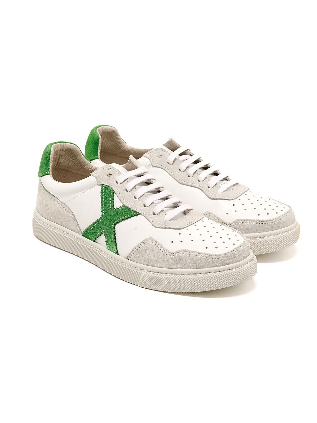 Kadın Sneaker ( Günlük) RC-25Y-006-M44 Beyaz Cilt-Yeşil Süet-2