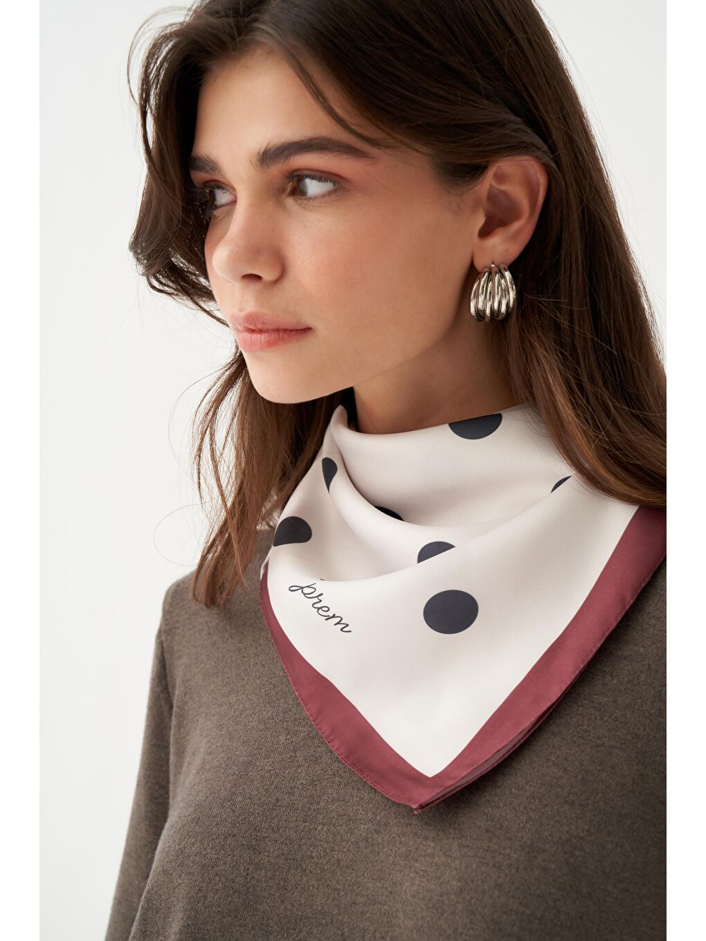 Antrasit-Etek Ucu Pis Kıvırma Triko Kazak-4