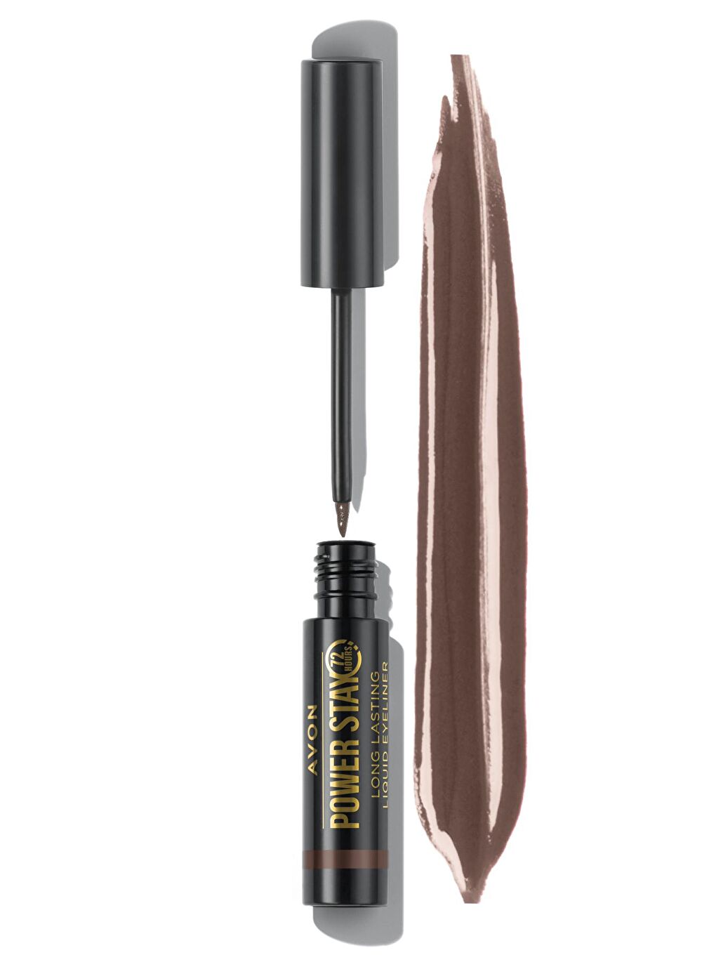 AVON Renksiz Power Stay Uzun Süre Kalıcı Likit Eyeliner Chocolate Brown