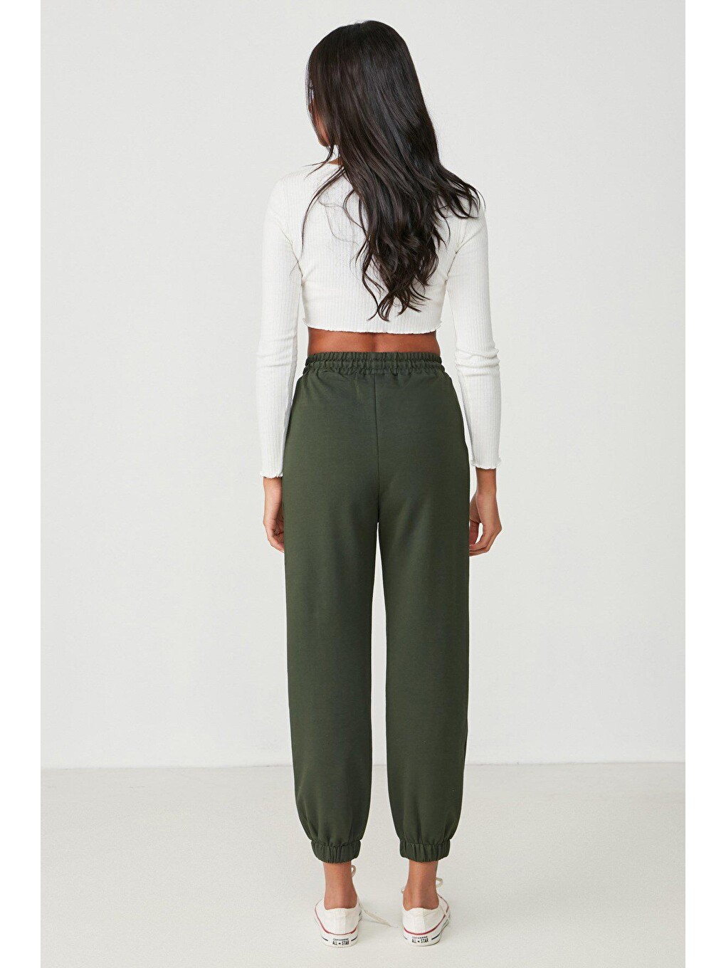 Jogger Lastikli Spor Eşofman Altı 737 Haki-3