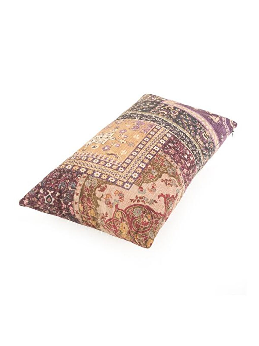 Karışık Soft Patchwork Desenli Kırlent - Renkli - 30x50 cm-2