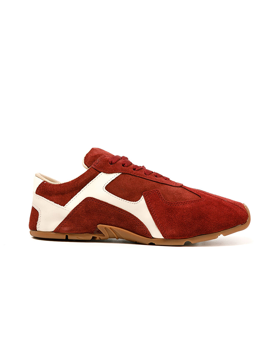 Kadın Sneaker ( Günlük) RC-25Y-187-MIU1005 Bordo Süet-Bej Cilt
