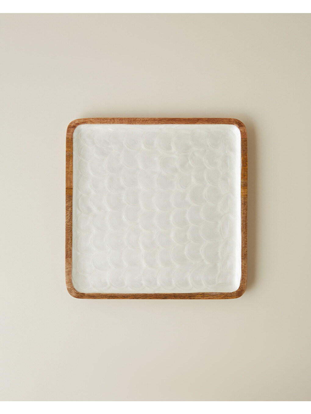 Ekru Perla Mango Sunumluk 24x24 Cm Krem-1