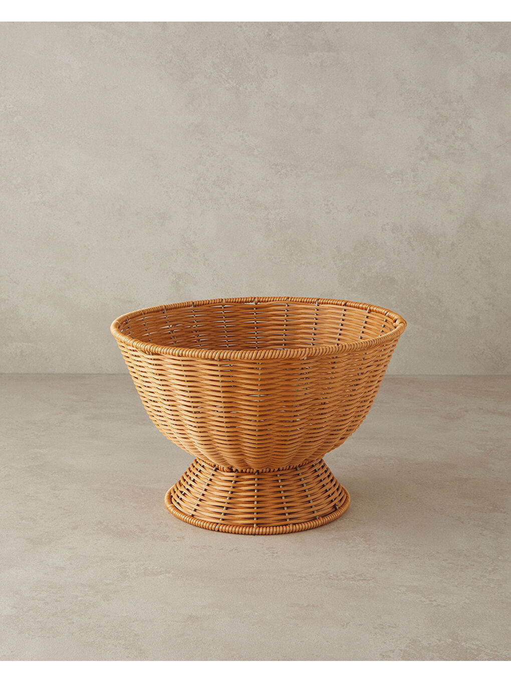 Victoria Plastik Rattan Sunumluk Kahverengi