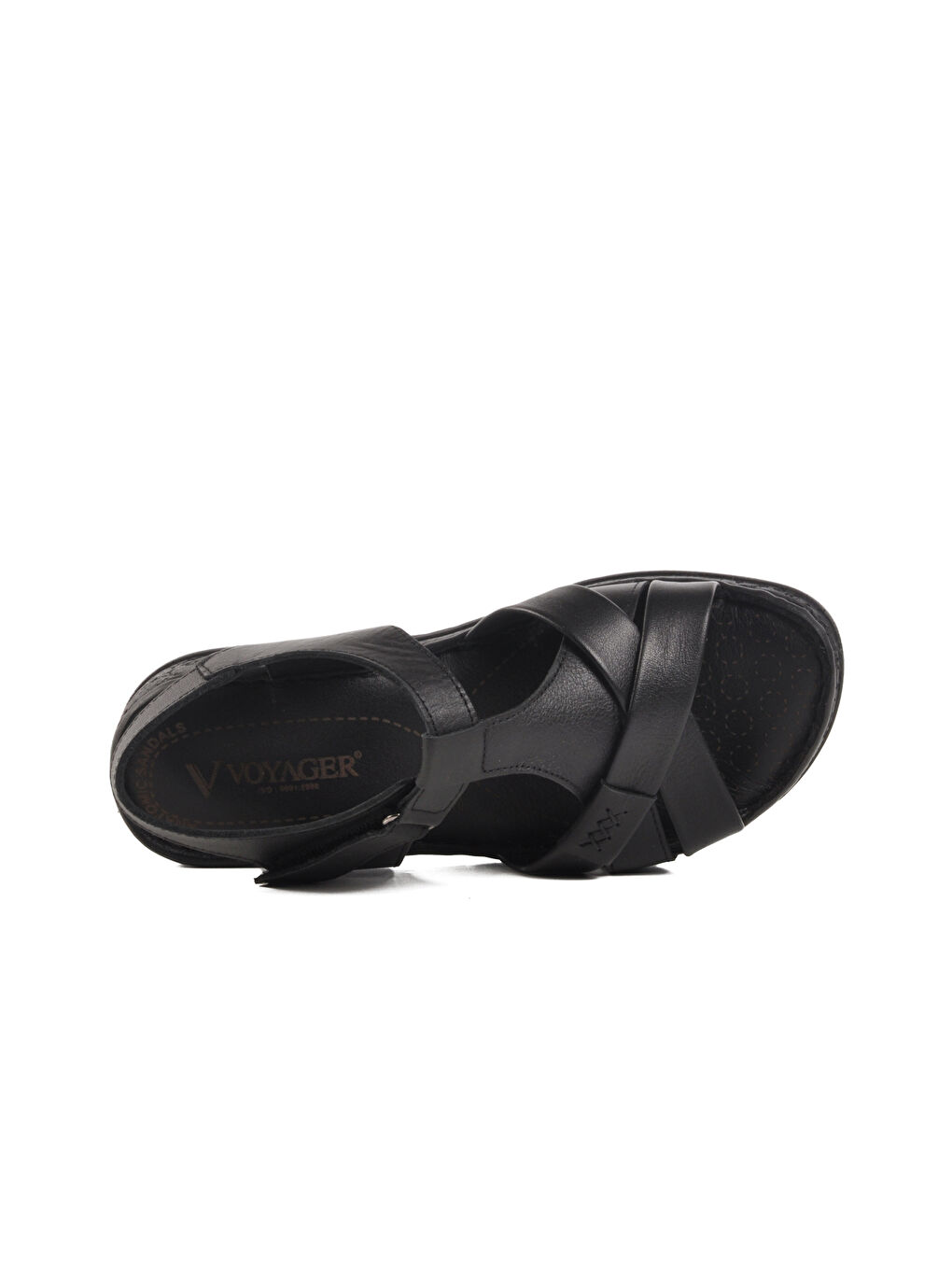 Siyah Hakiki Deri Kadın Sandalet 9216 Z-3