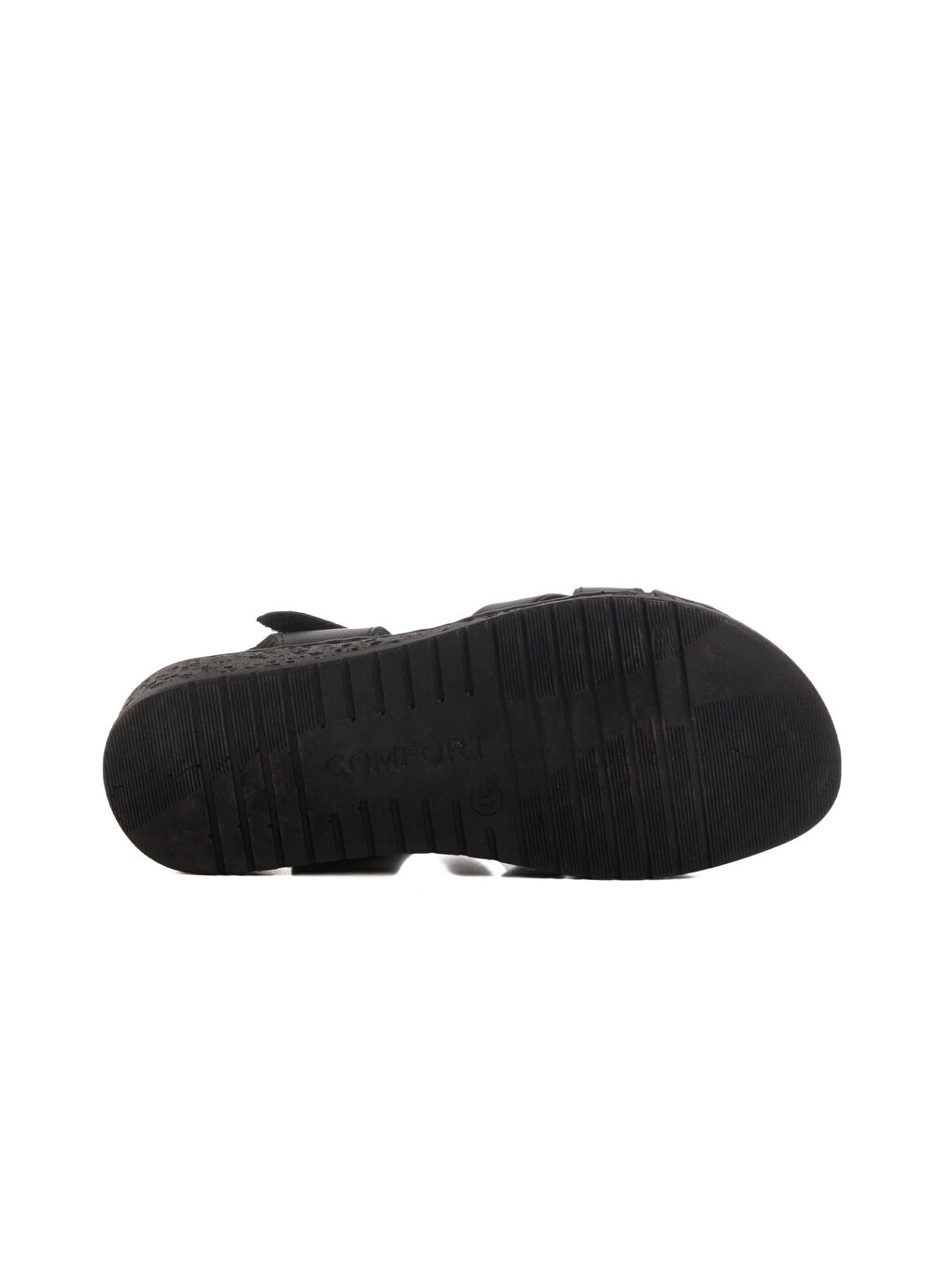 Siyah Hakiki Deri Kadın Sandalet 9216 Z-4