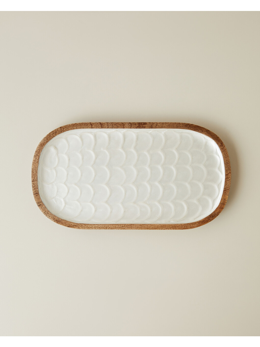 Ekru Perla Mango Sunumluk 30x16 Cm Krem-1