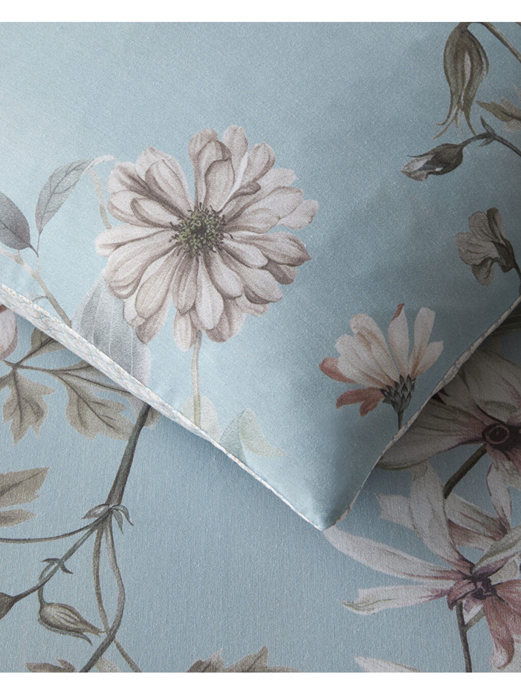 Sarı Whispers Dijital Baskılı Kolay Ütülenir  Çift Kişilik Nevresim Takımı 200x220 cm Seledon-3