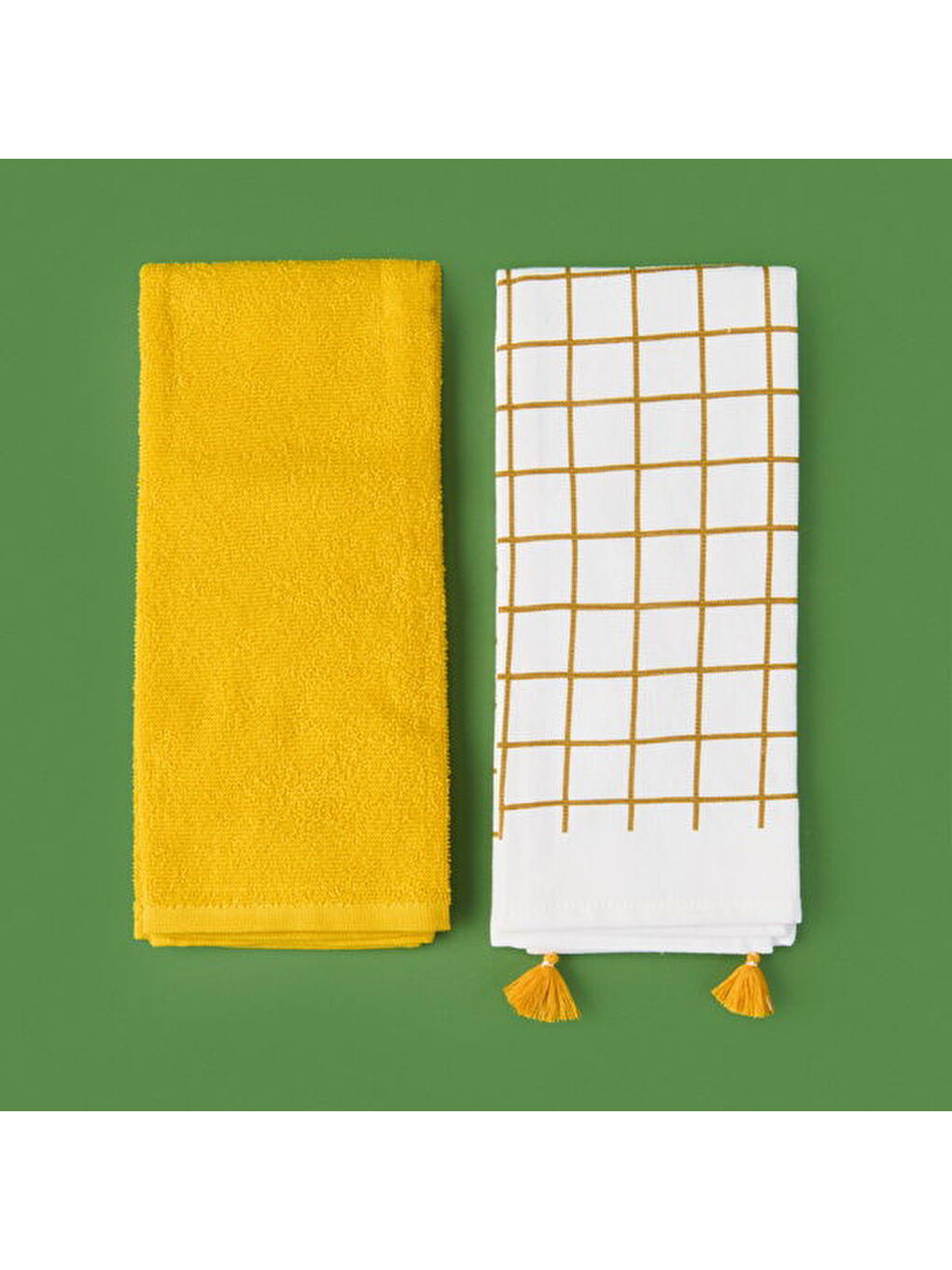 Karışık Soft Ayçiçeği 2'li Mutfak Havlusu - Renkli - 40x60 cm-7