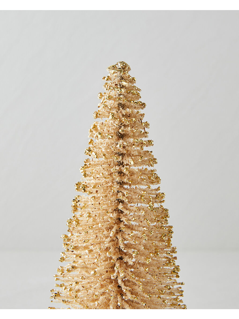 Bej Yılbaşı Ağacı Dekoratif Obje 20 cm-2