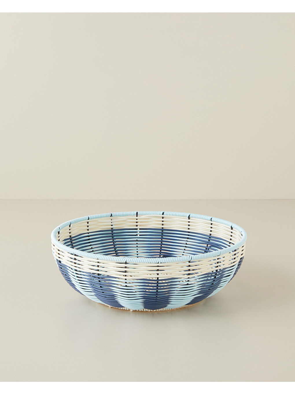 Coastlinear Plastik Sunumluk 30 Cm Mavi - Krem