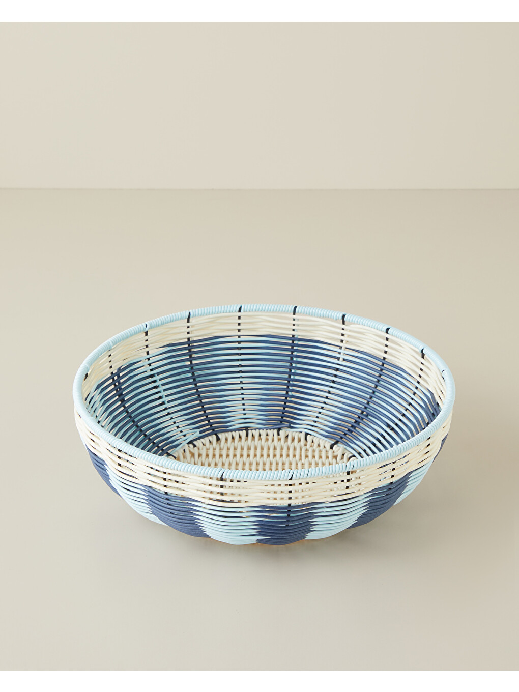 Coastlinear Plastik Sunumluk 30 Cm Mavi - Krem-1