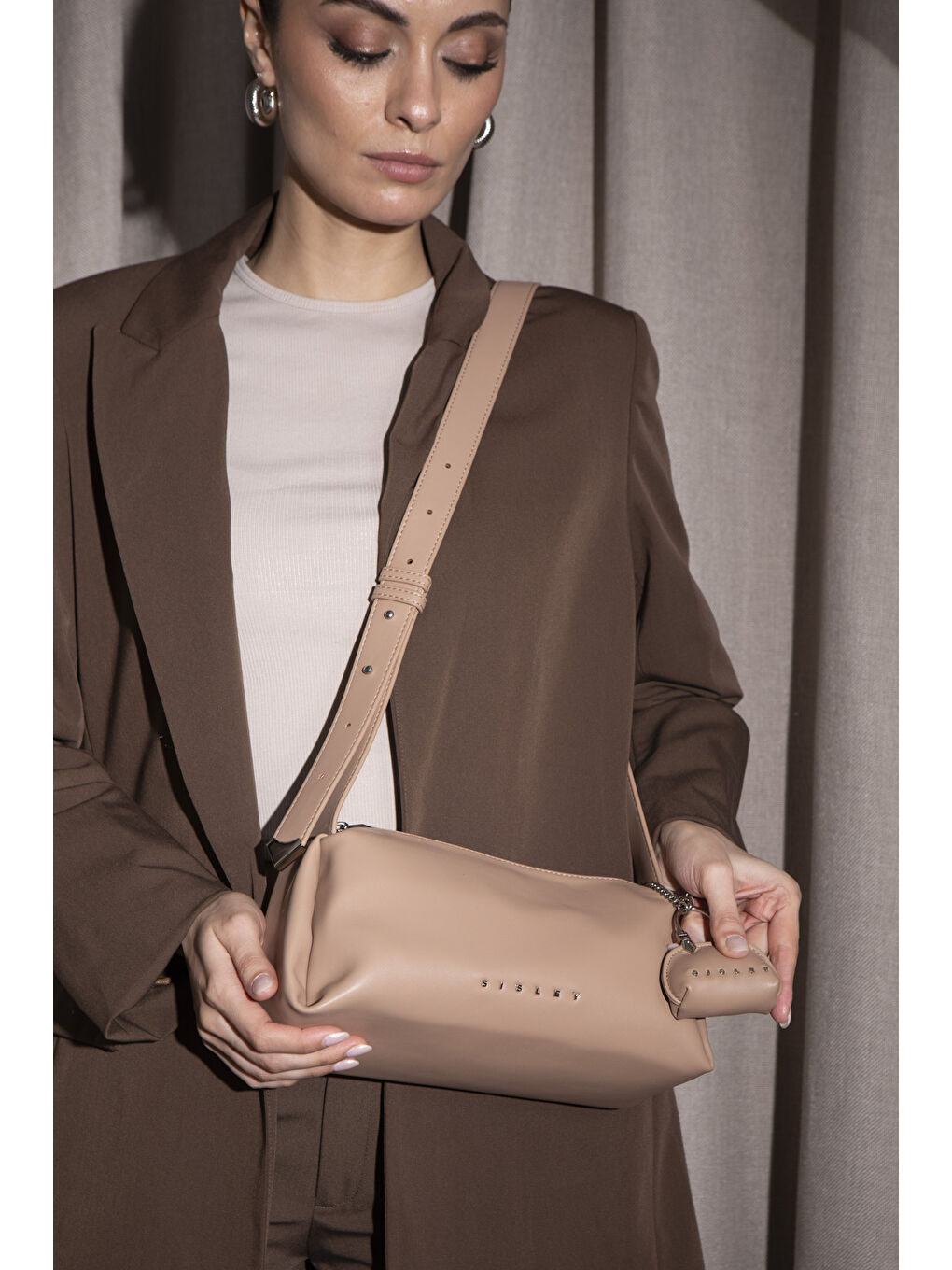 Bej Kadin Kol Çantasi Ten SLY178-1