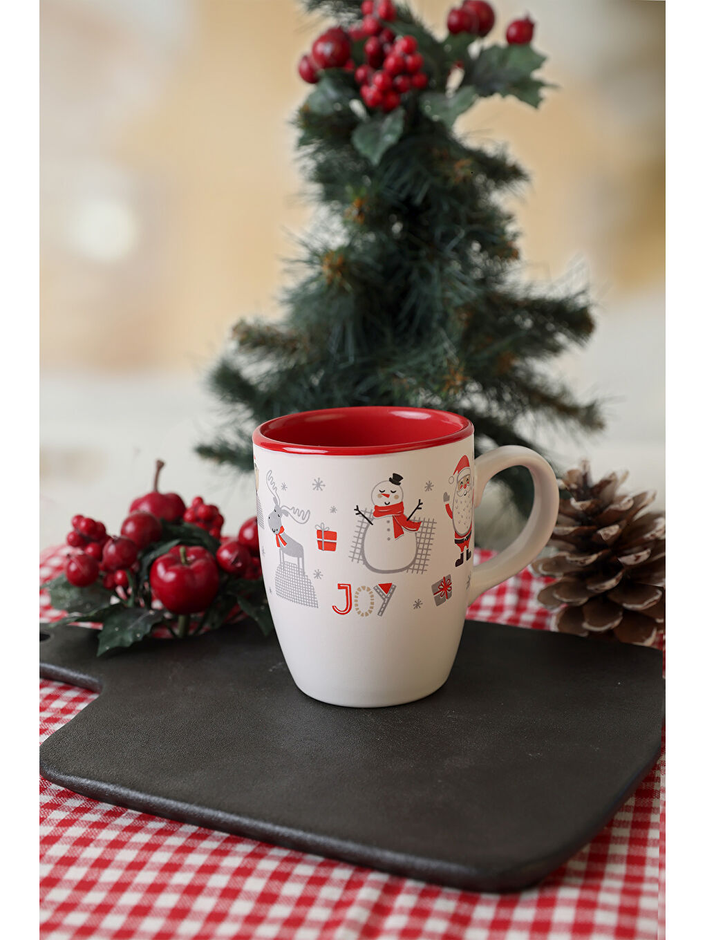 Karışık Yeni Yıl Christmas Joy Kupa 9 cm-5