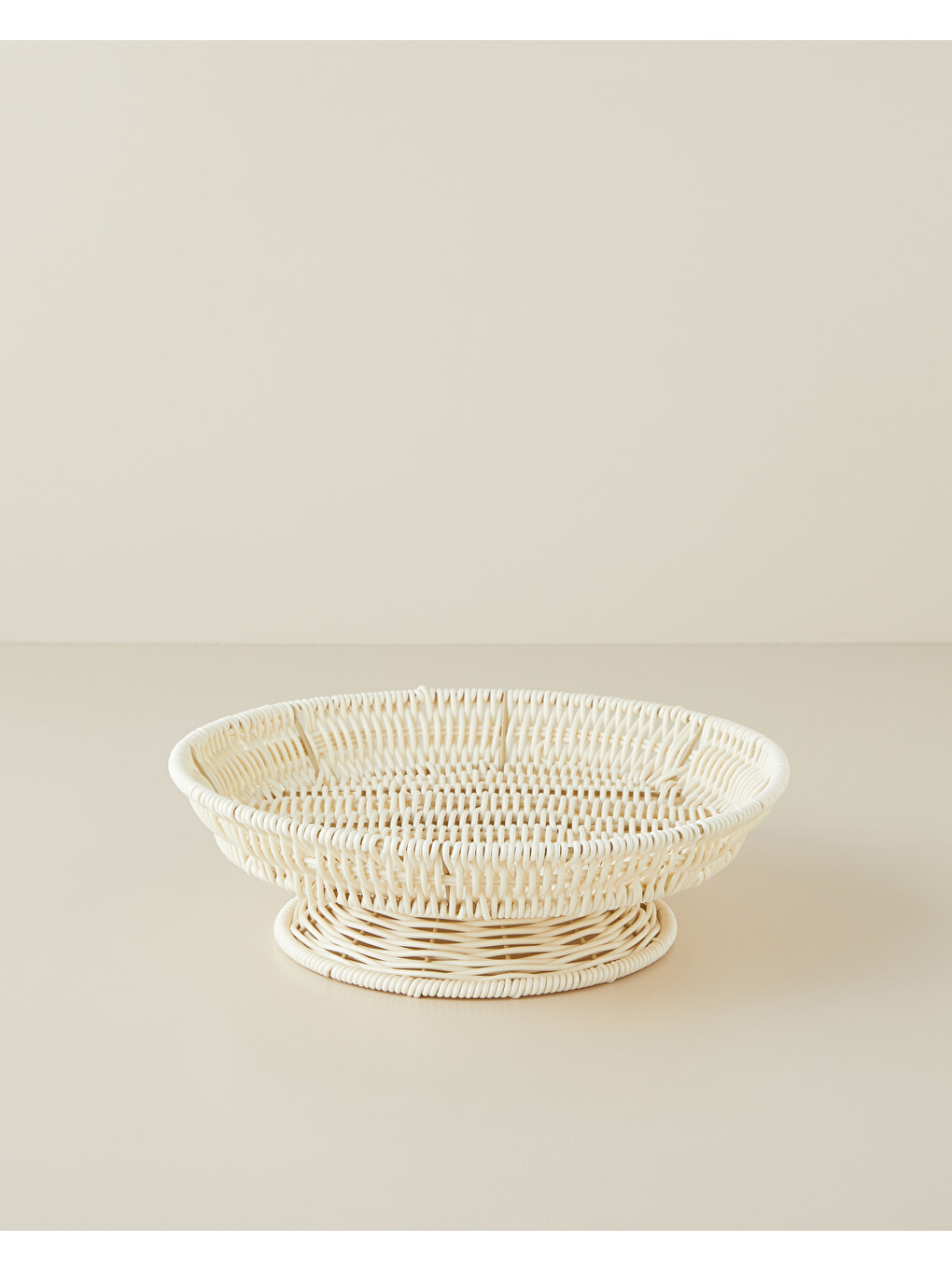 Ekru Coastlinear Plastik Kek Standı 30x9 Cm Krem