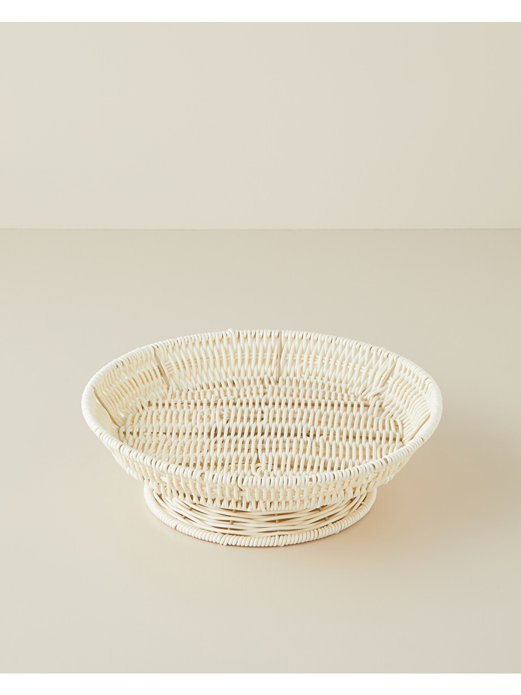 Ekru Coastlinear Plastik Kek Standı 30x9 Cm Krem-1