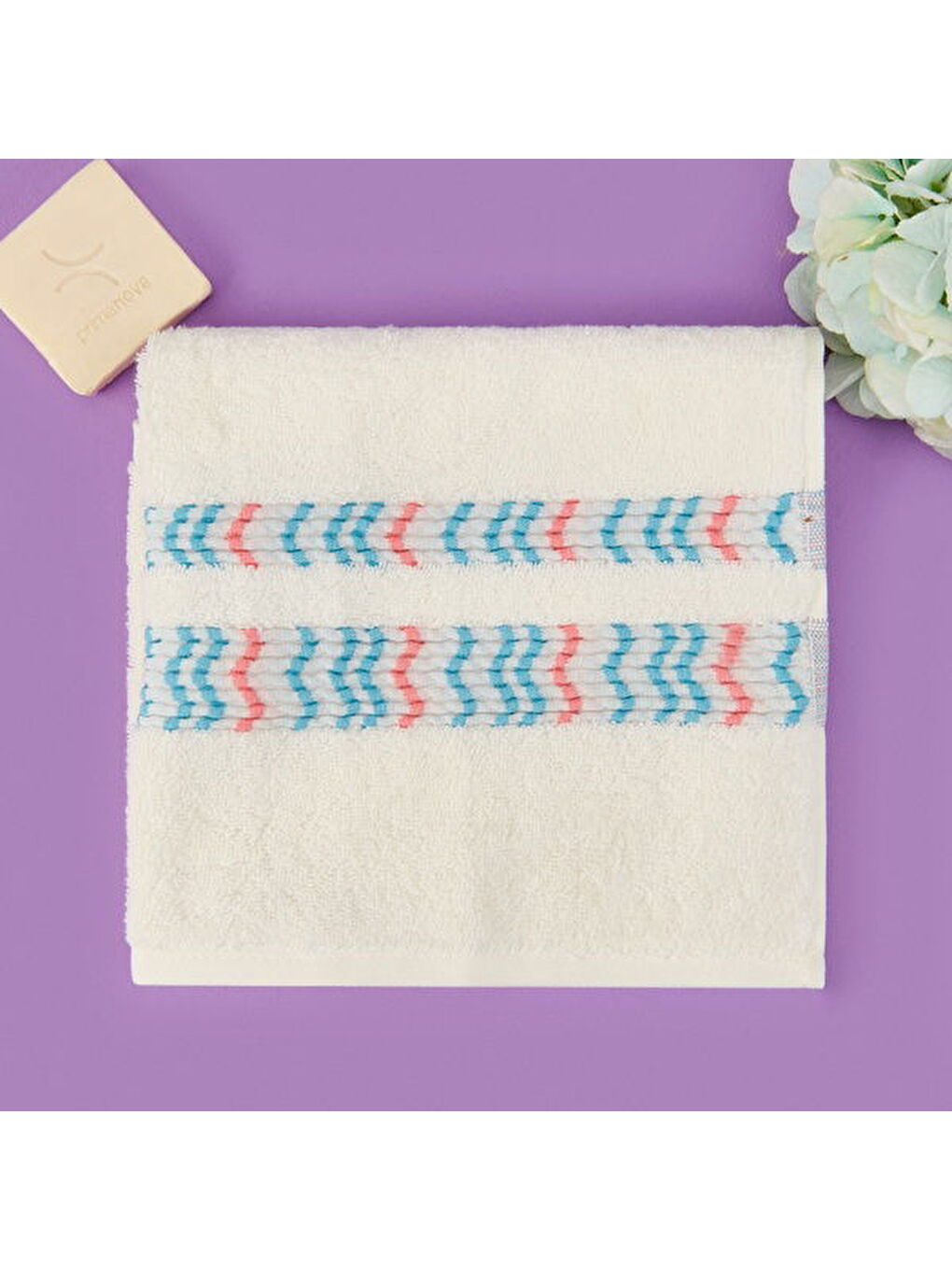 Soft Fiona Yüz Havlusu - Beyaz - 50x70 cm