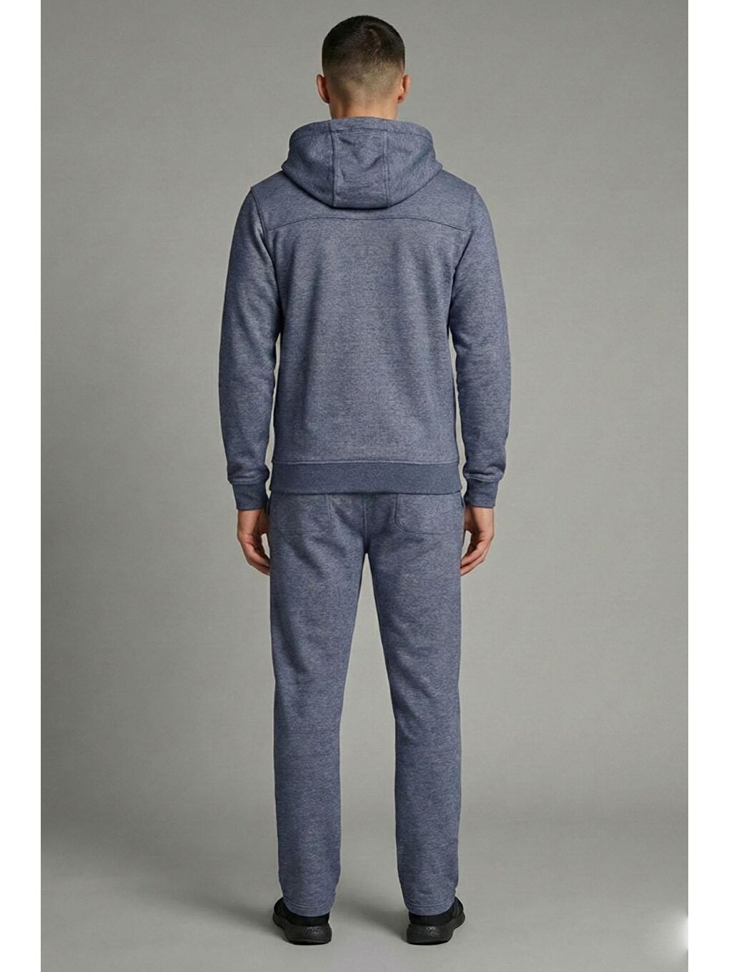 Giotelli Erkek Lacivert Standart Fit Pamuklu Kapüşonlu Eşofman Takımı-1