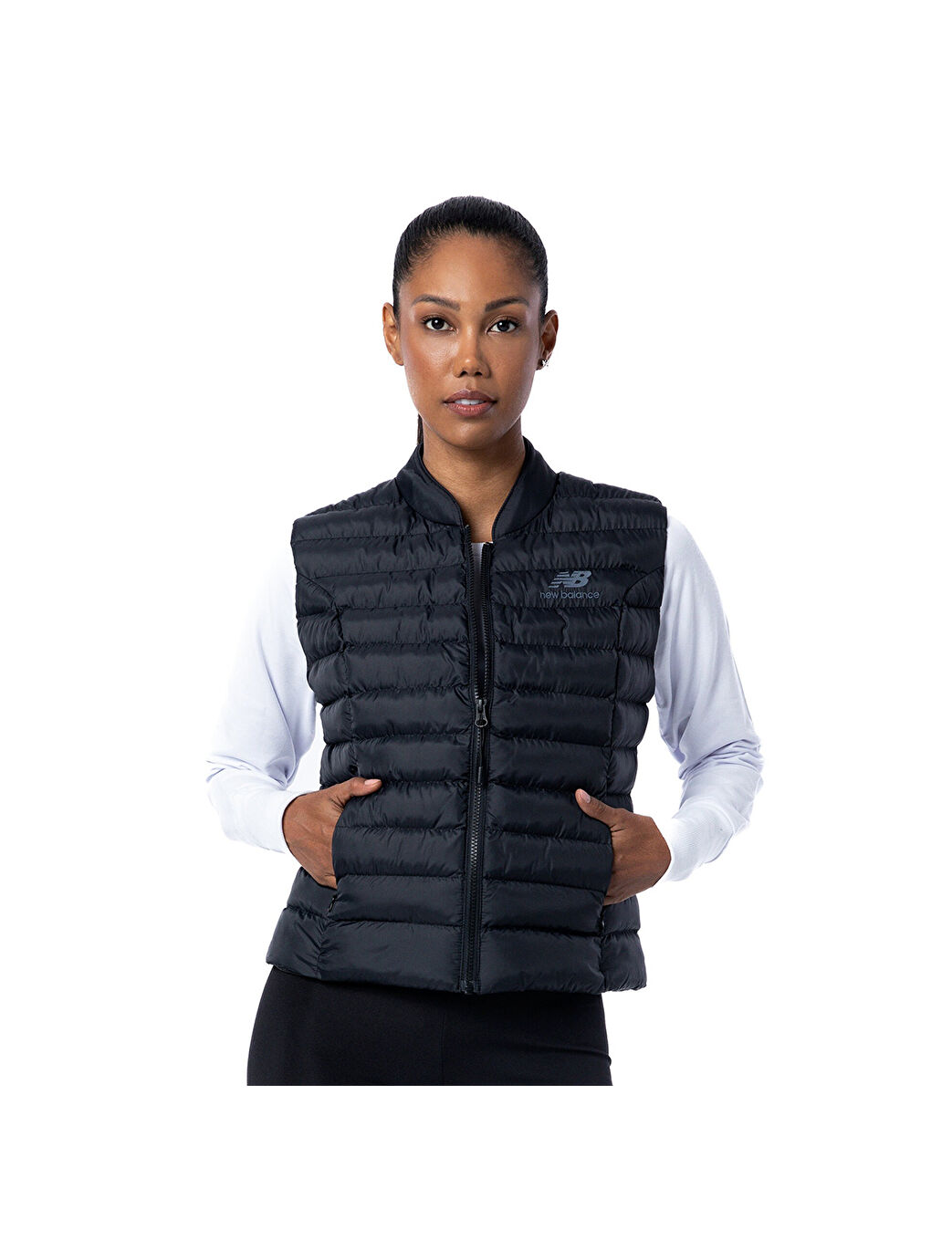 3229 Kadın Siyah Dik Yaka Yelek