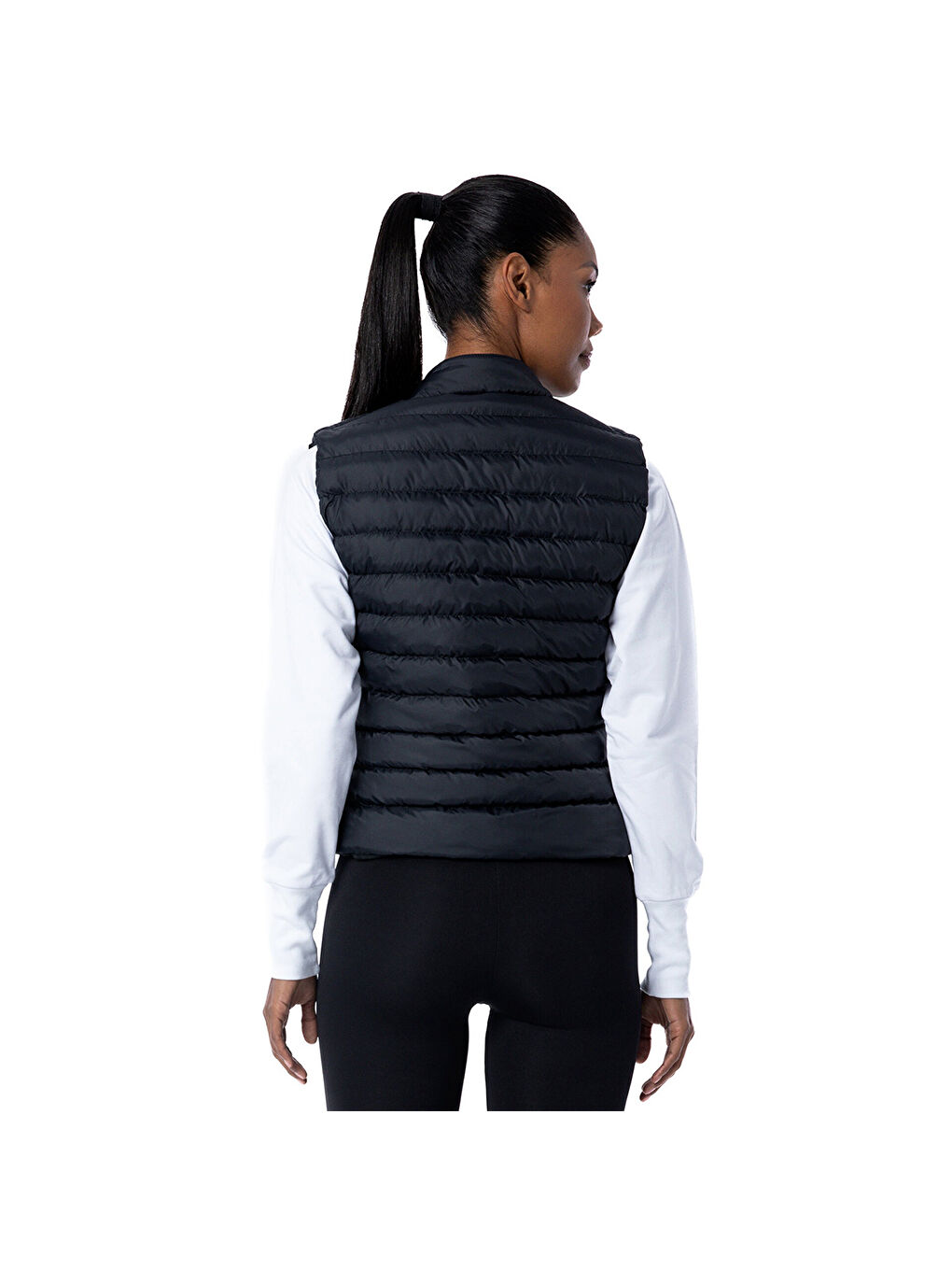 3229 Kadın Siyah Dik Yaka Yelek-1