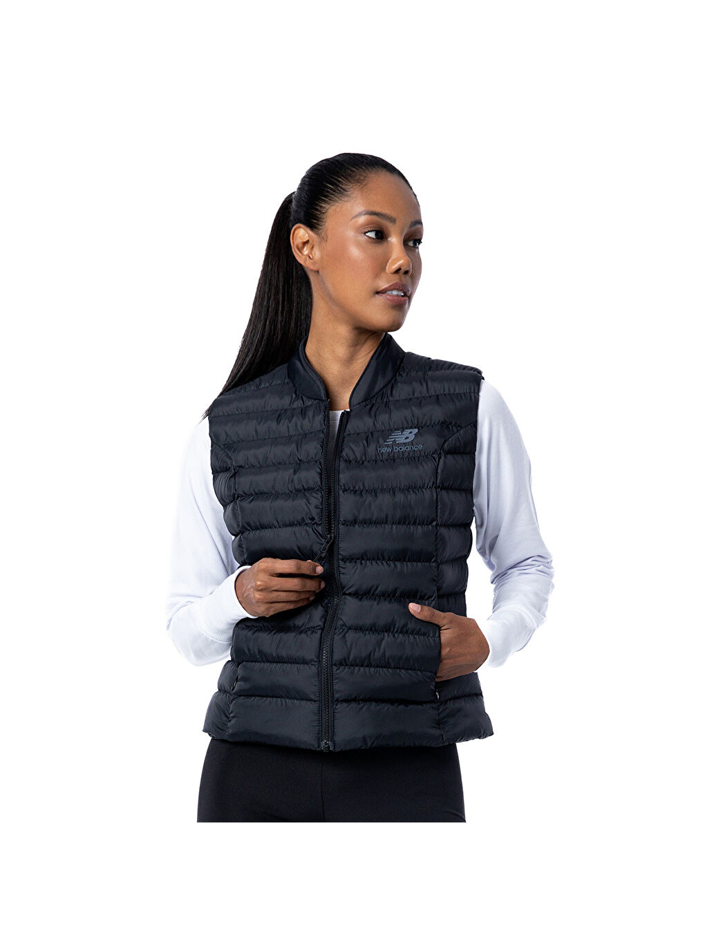 3229 Kadın Siyah Dik Yaka Yelek-2